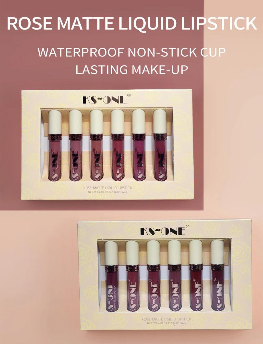 Set Of 6 Matte Liquid Lipstick, Long Lasting Matte Lipstick, Waterproof Matte Gloss Lipstick Set Set Of 6 Matte Liquid Lipstick, Long Lasting Matte Lipstick, Waterproof Matte Gloss Lipstick Set